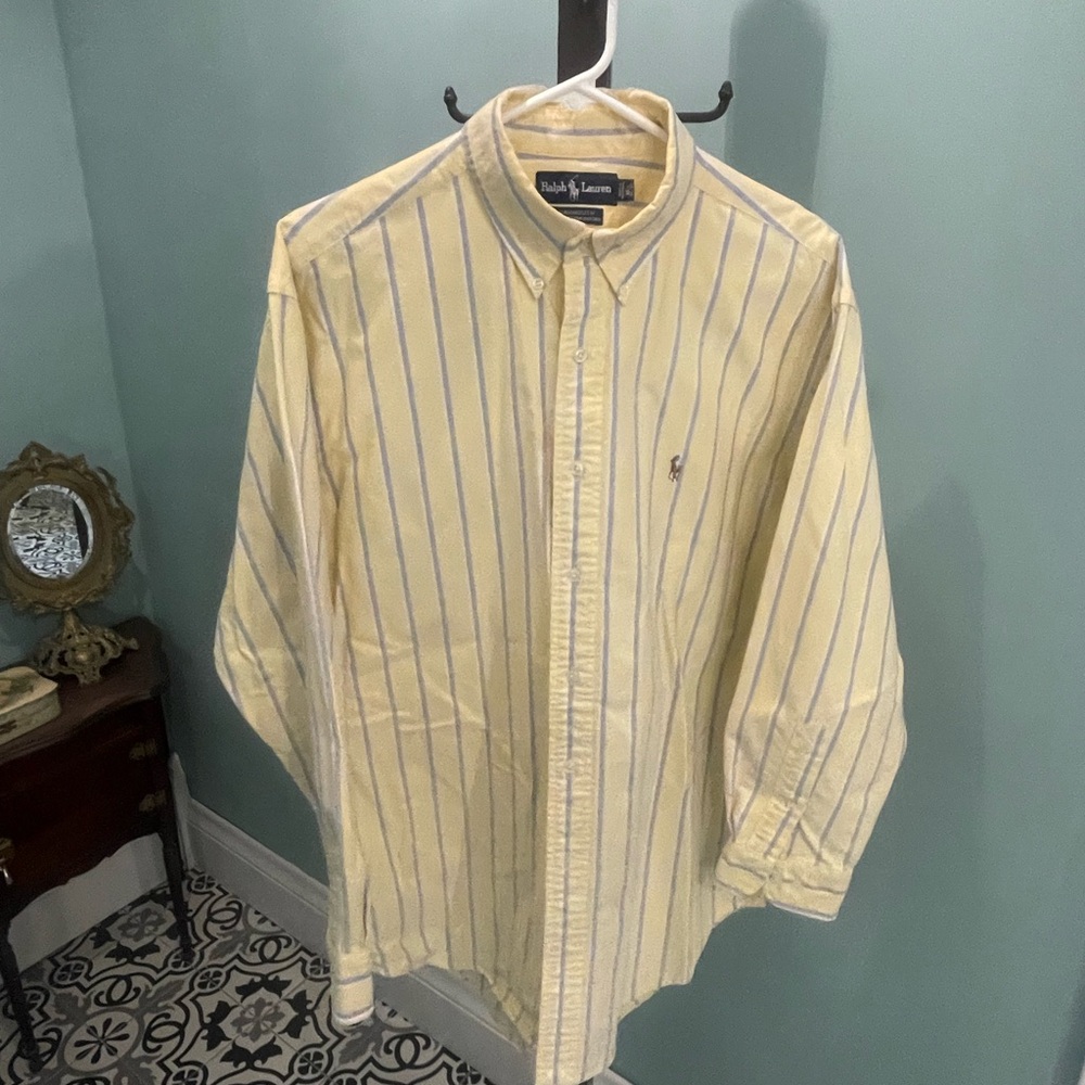 Ralph Lauren Yellow Casual Button Down Shirt